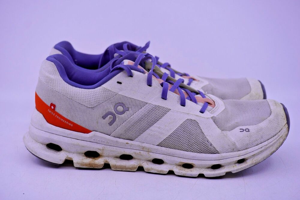 On Running Cloudrunner Women's 10.5 Shoes Undyed White Flame Race Trainer Read
